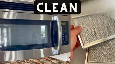how to clean filter on microwave vent